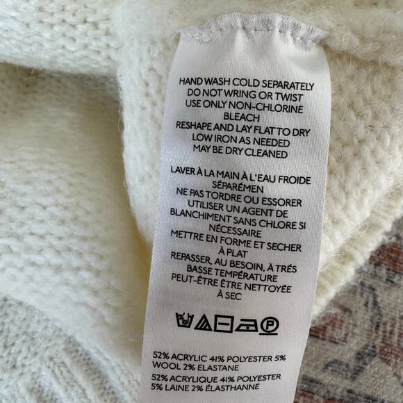 Anthropologie Pilcro Creamy Soft Dolman Sleeve Cropped Crewneck Pullover Sweater - Picture 11 of 13